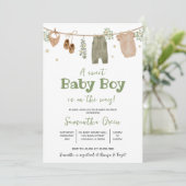 Boho Het is een Boy Baby Kleding Baby shower Kaart (Staand voorkant)