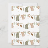 Boho Het is een Boy Baby Kleding Baby shower Kaart (Achterkant)
