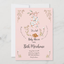 Boho Het is een Girl Baby shower Uitnodiging