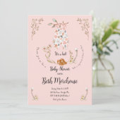 Boho Het is een Girl Baby shower Uitnodiging (Staand voorkant)