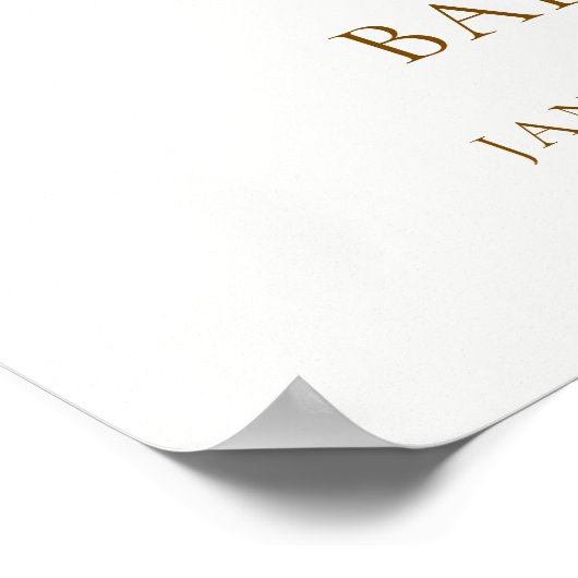 Boho  Hete Luchtballon Baby shower Welkom Poster (Hoek)