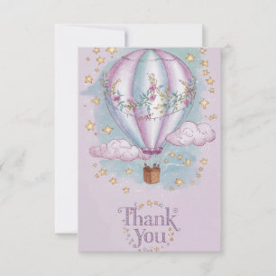 Boho  heteluchtballon bedankkaart