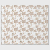 Boho heteluchtballon, genderneutraal kinderdagverb cadeaupapier (Vlak)