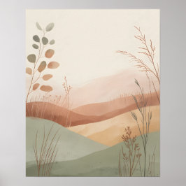 Boho Heuvels Poster
