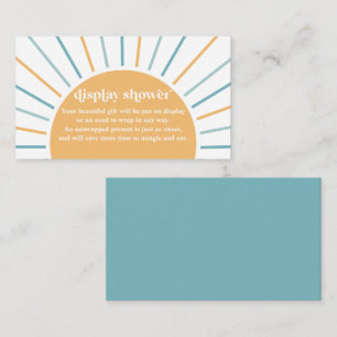 Boho Hier komt de Son Baby shower Display Douche Informatiekaartje