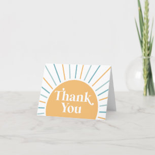 Boho Hier Komt de Zoon Baby Shower Bedankt