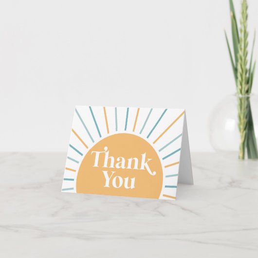 Boho Hier Komt de Zoon Baby Shower Bedankt (Voorkant)