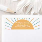 Boho Hier Komt de Zoon Baby Shower Etiket (Insitu)