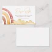 Boho Hier Komt De Zoon Baby shower Luier Raffle Informatiekaartje (Voorkant / Achterkant)