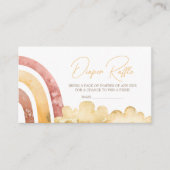 Boho Hier Komt De Zoon Baby shower Luier Raffle Informatiekaartje (Voorkant)