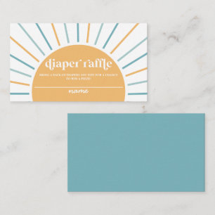 Boho Hier Komt De Zoon Baby shower Luier Raffle Informatiekaartje