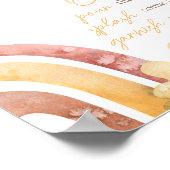 Boho Hier Komt De Zoon Baby shower Moeder Osa Bar Poster (Hoek)