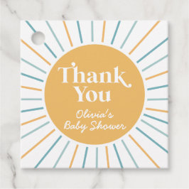Boho Hier komt de Zoon zonnebaby shower Bedankjes Labels
