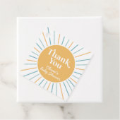 Boho Hier Komt de Zoon zonneschijn baby shower Bedankjes Labels (In situ)