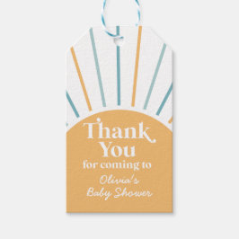 Boho Hier Komt de Zoon zonneschijn baby shower Cadeaulabel