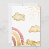 Boho Hier komt het Zoon Baby shower Kaart (Achterkant)