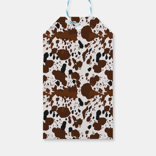 Boho Highland Koe Baby shower Dank u Label Cadeaulabel (Achterkant)