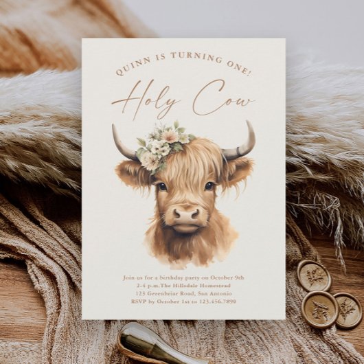 Boho Highland Koe Budget Kinderen Verjaardagsfeest