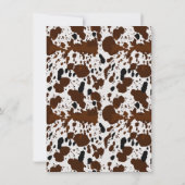 Boho Highland Koe Kalf Baby shower Dank u kaart (Achterkant)