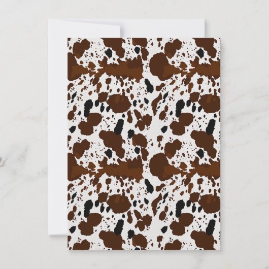 Boho Highland Koe Kalf Baby shower Dank u kaart (Achterkant)