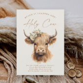 Boho Highland Koe Kids Verjaardagsfeest Kaart