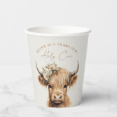 Boho Highland Koe Kids Verjaardagsfeest Papieren Bekers (Voorkant)