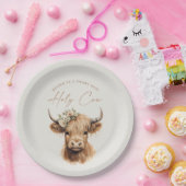 Boho Highland Koe Kids Verjaardagsfeest Papieren Bordje (Feest)