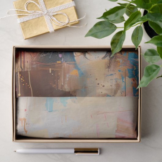 Boho Highland Koe Kleurrijk Schilderdecoupage Tissuepapier (Geschenk)