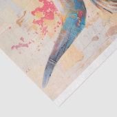 Boho Highland Koe Kleurrijk Schilderdecoupage Tissuepapier (Detail)