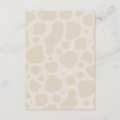 Boho Highland Koe Lila Pampas Boeken voor Baby Mei Informatiekaartje (Achterkant)