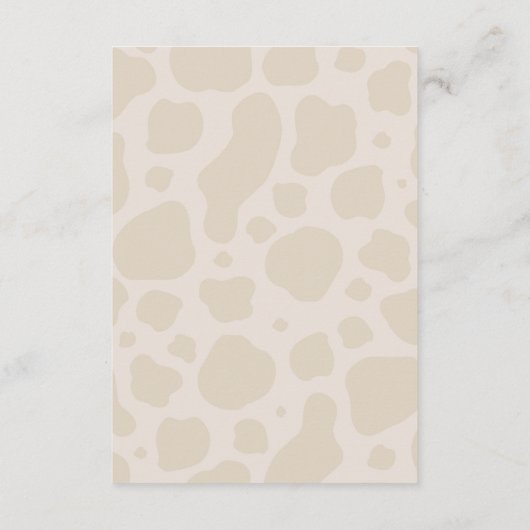 Boho Highland Koe Lila Pampas Boeken voor Baby Mei Informatiekaartje (Achterkant)