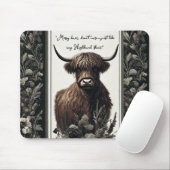 Boho Highland Koe Muismat (Met muis)