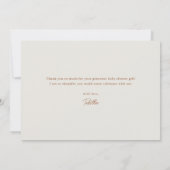 Boho Highland Koe Neutral Couples Baby shower Bedankkaart (Achterkant)