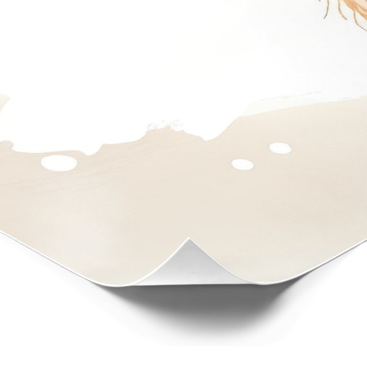 Boho Highland Koe Perfect Poster (Hoek)