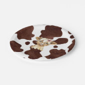 Boho Highland Koe Print Papier Borden Papieren Bordje (Gekanteld)