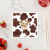 Boho Highland Koe print servetten (Insitu)