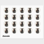 Boho Highland Koe Ronde Sticker (Vel)