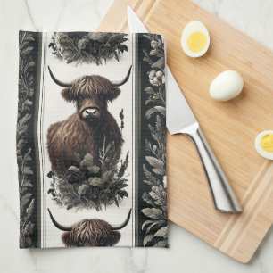 Boho Highland Koe Theedoek