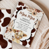 Boho Highland Koe Verjaardag Boerderij Kaart