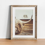 Boho Highland Koe Wall Art Poster<br><div class="desc">Boho Highland Koe Wall Art is een geweldige neutraal boho of boerderij decoratie.</div>