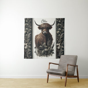 Boho Highland Koe Wandkleed