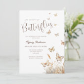 Boho Hij geeft me Butterflies Vrijgezellenfeest Kaart (Staand voorkant)