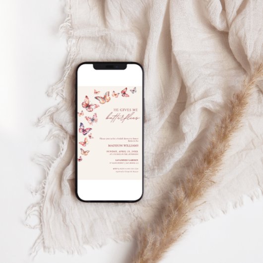 Boho Hij geeft me Butterflies Vrijgezellenfeest Kaart