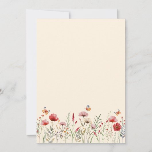 Boho Hij geeft me Butterflies Vrijgezellenfeest Kaart (Achterkant)