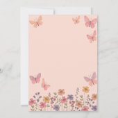 boho hij geeft me vlinders bloemen Vrijgezellenfee Kaart (Achterkant)