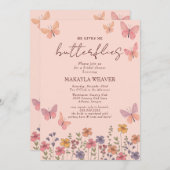 boho hij geeft me vlinders bloemen Vrijgezellenfee Kaart (Voorkant / Achterkant)