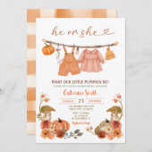 Boho hij of zij pompoen geslacht onthullen Herfst Kaart (Voorkant / Achterkant)