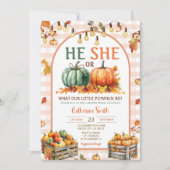 Boho hij of zij pompoen geslacht onthullen Herfst  Kaart (Voorkant)