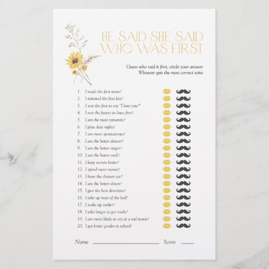 Boho hij zei dat ze zei dat zonnebloem Vrijgezelle (Voorkant)