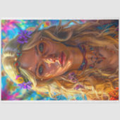 Boho Hippie Bloem Kind Chique Decoupage Tissuepapier (Voorkant)